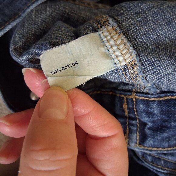 GAP Kids Vintage Girl's Size 8 Medium Wash Button Up Denim Jean Jacket - Picture 5 of 8